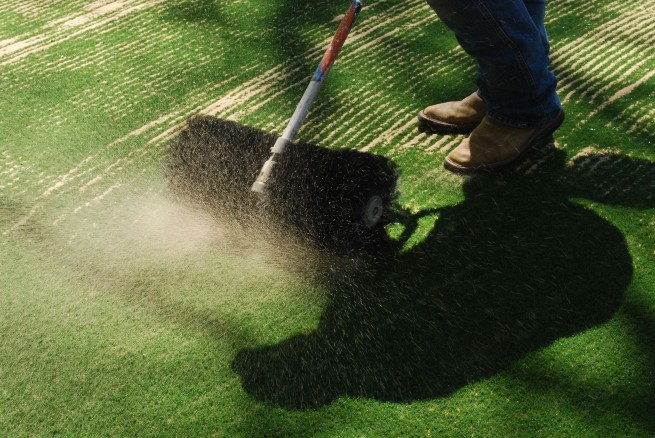 Greenwich artificial turf installation - base layer aggregate